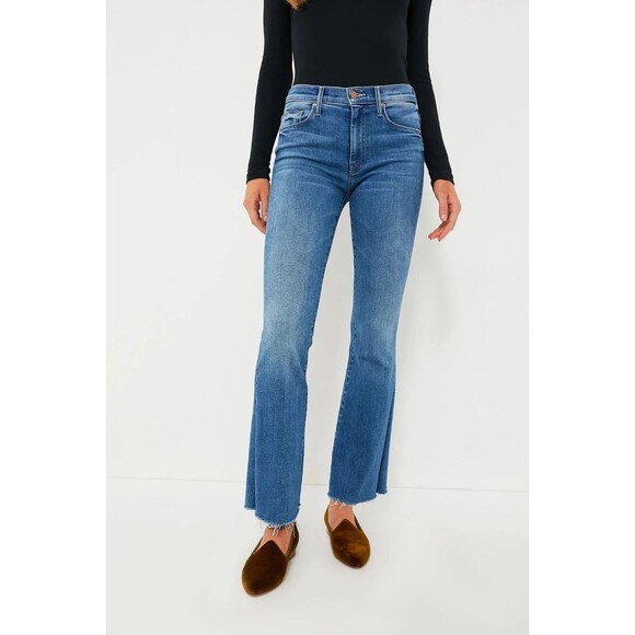 MOTHER Denim The Weekender Fray Flare Jeans in Meet Cute Size 26 - Picture 1 of 13